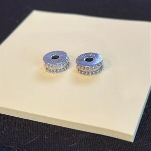 PANDORA Double Lined Pave Clips In Sterling Silver and CZ Item No. 798422C01 🌸